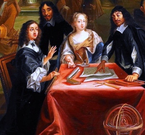 Christina with Rene Descartes